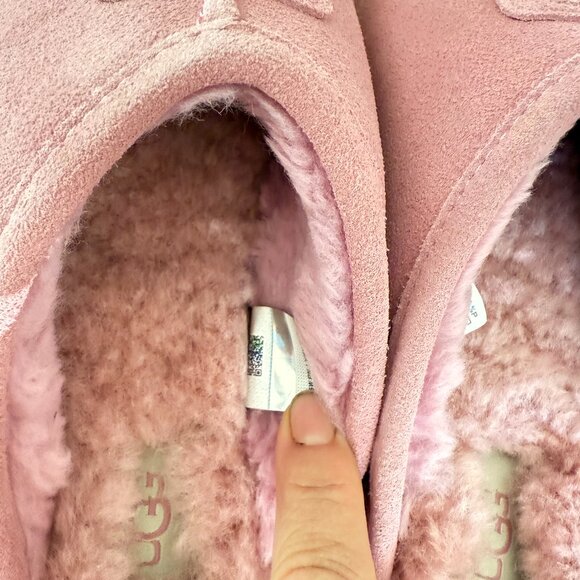 NIB UGGS AUSTRALIA UGG DISCOQUETTE SLIPPERS SIZE 7 DUSTY ORCHID PINK - Picture 8 of 10